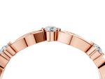 Rose gold Marquise and Round Diamond Milgrain Band with Bezel Setting_4