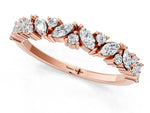 Rose gold Marquise and Round Diamond Vine Eternity Band with Prong Setting_1