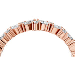 Rose gold Marquise and Round Diamond Vine Eternity Band with Prong Setting_4