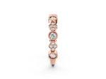 Rose gold Milgrain Bezel Set Round Diamond Cluster Eternity Band_2