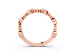Rose gold Milgrain Bezel Set Round Diamond Cluster Eternity Band_3