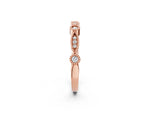 Rose gold Milgrain Bezel and Marquise Diamond Band_2