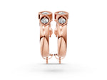Rose gold Milgrain Cushion and Marquise Diamond Hoop Earrings
