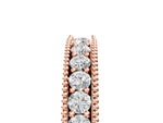 Rose gold Milgrain Round Diamond Pavé Chevron Band_5