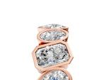 Rose gold Mixed Shape Diamond Bezel Set Eternity Wedding Band_5