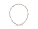 Rose gold Mixed Shape Diamond Tennis Necklace_1