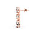Rose gold Multi-Shape Diamond Drop Earring_1