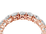 Rose gold Oval Cut Diamond Eternity Band with Shared Prong Setting_4