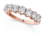 Rose gold Oval Diamond Shared Prong Eternity Band_1