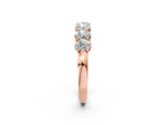 Rose gold Oval Diamond Shared Prong Eternity Band_2