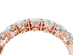Rose gold Oval Diamond Shared Prong Eternity Band_4