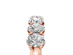 Rose gold Oval Diamond Shared Prong Eternity Band_5