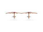 Rose gold Pavé Diamond Starburst Stud Earrings