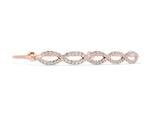 Rose gold Pavé Marquise Infinity Chain Bracelet with Bezel Prong Setting