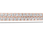 Rose gold Pavé Round Diamond Box Chain Slider Bracelet_1