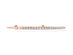 Rose gold Pavé Round Diamond Chain Bracelet with Bezel Setting