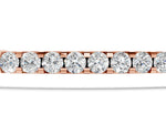 Rose gold Pavé Round Diamond Chain Bracelet with Bezel Setting_1