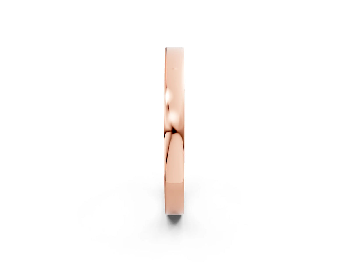 Rose gold Pavé Round Diamond Channel Set Band_2