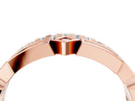 Rose gold Pavé Round Diamond Channel Set Dual Band with Prong Setting_4