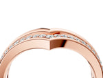 Rose gold Pavé Round Diamond Chevron Band with Channel Setting_4