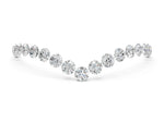 Rose gold Pavé Round Diamond Chevron Band with Shared Prong Setting