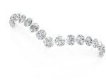 Rose gold Pavé Round Diamond Chevron Band with Shared Prong Setting_1