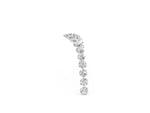 Rose gold Pavé Round Diamond Chevron Band with Shared Prong Setting_2