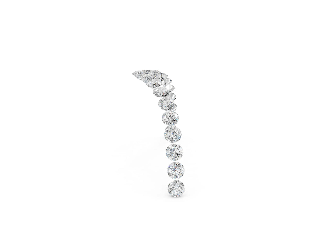 Rose gold Pavé Round Diamond Chevron Band with Shared Prong Setting_2