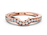 Rose gold Pavé Round Diamond Contour Band with Channel Setting