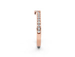 Rose gold Pavé Round Diamond Contour Band with Channel Setting_2