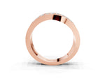 Rose gold Pavé Round Diamond Crossover Band with Bead Prong Setting_3