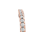 Rose gold Pavé Round Diamond Curved Band with Shared Prong Setting_5