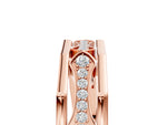 Rose gold Pavé Round Diamond Eternity Band with Bar Prong Setting_5