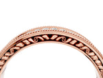 Rose gold Pavé Round Diamond Eternity Band with Milgrain Edge_4