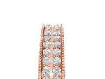 Rose gold Pavé Round Diamond Eternity Band with Milgrain Edge_5