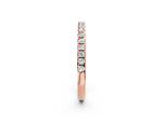 Rose gold Pavé Round Diamond Half Eternity Band with Shared Prong Setting_2