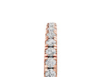 Rose gold Pavé Round Diamond Half Eternity Band with Shared Prong Setting_5