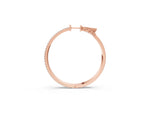 Rose gold Pavé Round Diamond Hoop Earrings with Hinged Snap Closure_1