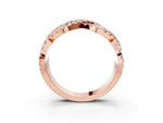Rose gold Pavé Round Diamond Infinity Twist Band with Shared Prong Setting_3