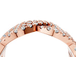 Rose gold Pavé Round Diamond Infinity Twist Band with Shared Prong Setting_4