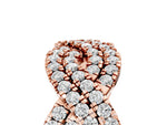 Rose gold Pavé Round Diamond Infinity Twist Band with Shared Prong Setting_5