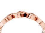 Rose gold Pavé Round Diamond Interlocking Eternity Band with Bezel Prong Setting_4