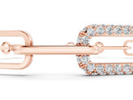 Rose gold Pavé Round Diamond Link Bracelet with Four-Prong Setting_1