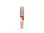 Rose gold Pavé Round Diamond Milgrain Eternity Band_2