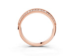 Rose gold Pavé Round Diamond Milgrain Eternity Band_3
