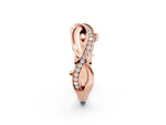 Rose gold Pavé Round Diamond Twist Band with Channel Setting_2