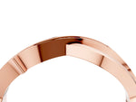 Rose gold Pavé Round Diamond Twist Band with Channel Setting_4