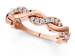 Rose gold Pavé Round Diamond Twist Eternity Band with Shared Prong Setting_1