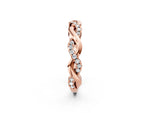 Rose gold Pavé Round Diamond Twist Eternity Band with Shared Prong Setting_2