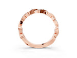 Rose gold Pavé Round Diamond Twist Eternity Band with Shared Prong Setting_3